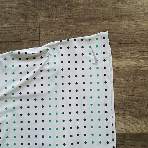 Nike White Golf Skort with Green and Black Polka Dots M - Picture 3 of 6
